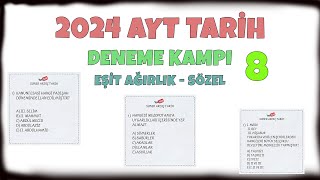 2024 AYT Tarih Deneme Kampı Deneme 8  EA SÖZEL aytdeneme ayttarihdeneme tarihdenemekampı [upl. by Akkahs]