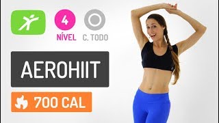 AEROHIIT COMPLETO PARA QUEIMAR 700 CALORIAS EM CASA  Treino de 35 minutos [upl. by Liggitt]