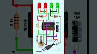 Adjustable flasher circuit  flip flop led flasher  dual channel led flasher  NE555 ic diy [upl. by Soutor]