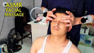 MASSAGE THERAPY ON CHAIR Face Massage w ASMR Tools [upl. by Ativel596]