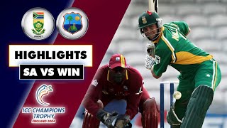 Gibbs and Sarwan shine  South Africa Vs West Indies 2004 Champions Trophy Highlights [upl. by Meil]