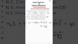 CURSO COMPLETO DE QUÍMICA INORGÁNICA SALES HIDROSALES BÁSICAS [upl. by Nylrehc]