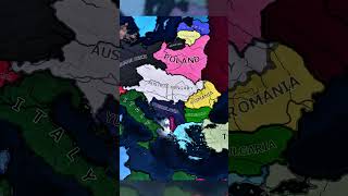 Hoi4 AustriaHungary vs Romania Yugoslavia and Bulgaria Wars Hoi4 Timelapse hoi4 map world [upl. by Naitsabes431]