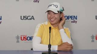 Hinako Shibuno Sunday Flash Interview 2024 79th Womens US Open © USGA [upl. by Gualtiero304]