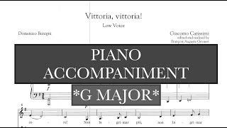 Vittoria mio core G Carissimi  G Major Piano Accompaniment  Karaoke [upl. by Hurless]