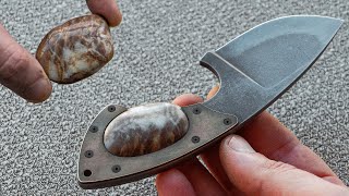 Knife Making  Knife with Stone Handle [upl. by Noid800]