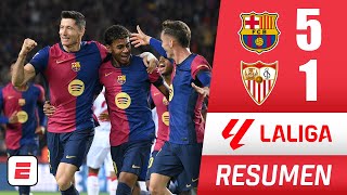 BARCELONA es una MÁQUINA Aplastó al SEVILLA Dobletes de Lewandowski y Torre Volvió Gavi  La Liga [upl. by Hseham759]