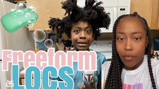 SHAMPOOING amp CONDITIONING TAYLOR’S FREEFORM LOCS FREEFORM LOCS JOURNEY [upl. by Eitsirc731]