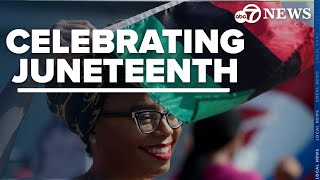 Juneteenth celebrations across the country [upl. by Eniffit140]