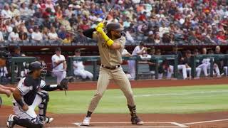 Fernando Tatis Jr Slow Motion Home Run Baseball Swing Hitting Mechanics [upl. by Itsym157]