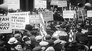 First subway inaugurated by Harold L Ickes Secretary of Interior and Mayor EdwarHD Stock Footage [upl. by Harlamert]