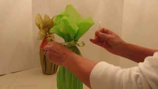 How To Gift Wrap A Wine Bottle [upl. by Arualana]