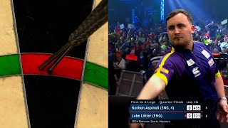 LUKE LITTLER HITS A NINE DARTER ON THE WORLD SERIES [upl. by Jody]