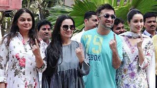 Shraddha Kapoor With Family Cast Vote At Maharashtra Assembly Election 2024 [upl. by Catlaina928]