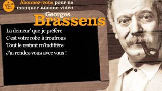 Georges Brassens  Jai rendez vous avec vous  Paroles  karaoké [upl. by Netniuq]