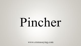 How To Say Pincher [upl. by Broddy]