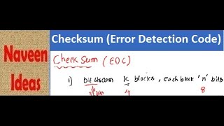 Checksum an error detection code [upl. by Ignacius]