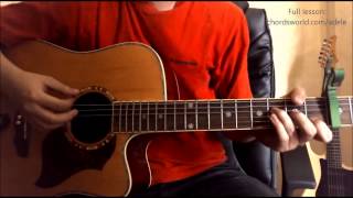 Chasing Pavements Chords quotAdelequot ChordsWorldcom Guitar Tutorial [upl. by Gine]