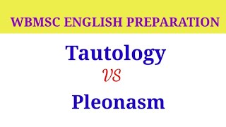 Tautology VS Pleonasm । WB SLST ENGLISH slstenglish [upl. by Aniarrol]