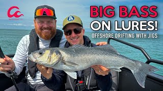 Lure Fishing for Big UK Sea Bass  Offshore jigging on light rods [upl. by Enyleve]