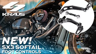 The NEW Best Softail Foot Controls  Kraus SX3 Foot Controls [upl. by Niall]