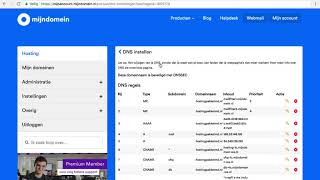 DNS instellen  Mijndomein [upl. by Anehsuc]