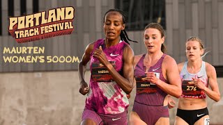 Sifan Hassan and Elise Cranny Battle in Portland [upl. by Kinelski510]