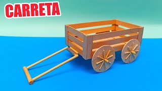 CARRETA hecha con palitos de helado CARRIAGE made with ice cream sticks [upl. by Armbruster]