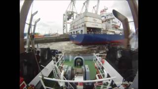 Zeitraffer Schlepper Job Bugsier 5 und CMA CGM Lilac [upl. by Llerrad]