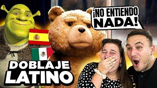 🇪🇸 REACCIÓN a DOBLAJE LATINO vs ESPAÑOL 🇲🇽 TED 2 y SHREK 😱 NO entiendo NADA [upl. by Ofloda]