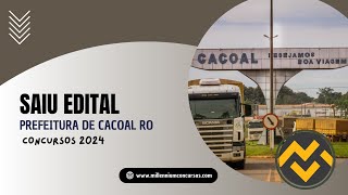 Apostila PREFEITURA DE CACOAL RO 2024 Fiscal de Obras e Posturas [upl. by Ymma]