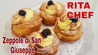 ZEPPOLE DI SAN GIUSEPPE⭐RITA CHEF  Per la festa del Papà [upl. by Bricker]