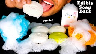 EDIBLE SOAP BARS WITH BUBBLES EATING FAKE ASMR MUKBANG 먹방 PRANK JERRY MOUTH SOUNDS NO TALKING [upl. by Khai]