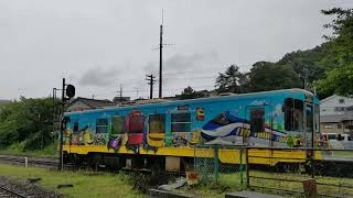 【長良川鉄道】発車の風景関駅 local nagaragawa railway departing at seki sta Gifu central Japan [upl. by Nosretep]