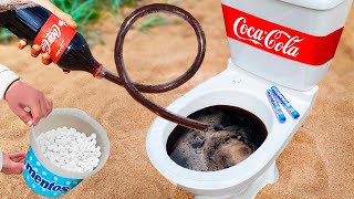 DIY Coca Cola and Mentos vs Toilet  Best Experiments and Tests [upl. by Savick717]