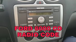 How to enter the radio code on Unlock Ford 6000 CD Radio Code 👨‍🔧🚗 [upl. by Woodward]