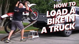 How To Load Motorcycle in Pickup Truck Solo by yourself  Honda Ridgeline [upl. by Hillegass763]