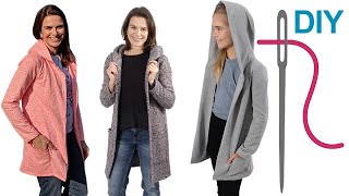 Jacke Longjacke nähen für Anfänger – DIY Schnittmuster Mädchen und Damenjacke quotTatjanaquot [upl. by Kenny]