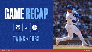 Game Highlights Cubs Win Series vs Minnesota  8724 [upl. by Hayouqes]