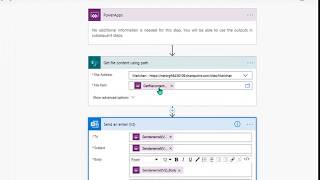 PowerApps Send email with PDF file as an attachment using Flow [upl. by Adrienne]