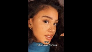 Fake Nose piercing tutorial  faux piercing nez [upl. by Lalib]