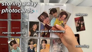 storing away photocards enhypen romance untold jungwon and heeseung [upl. by Aniluj]