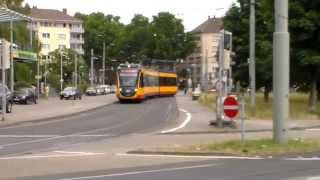 StraßenBahn und ein IC in Karlsruhe Ander Haltestelle tivoli [upl. by Sinegra]