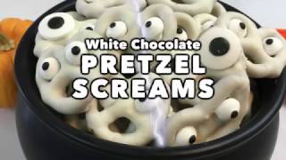 Halloween White Chocolate Pretzel Screams [upl. by Aikenat182]