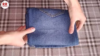 How to Fold Jeans Genius SpaceSaving Hacks [upl. by Flavian]