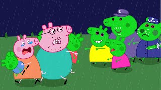 Peppa Pig vs Zombies at the City Please Run Now  Peppa Pig Funny Animation [upl. by Danni]