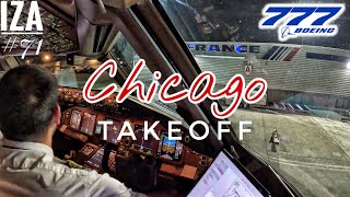 B777 ORD 🇺🇸 Chicago  TAKEOFF 10L  4K Cockpit View  ATC amp Crew Communications [upl. by Chrystal]