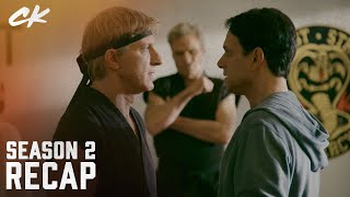 Cobra Kai Season 2 Recap Ralph Macchio William Zabka [upl. by Gora]