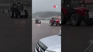 Farmers protest against Starmer tax increase with huge tractor convoy [upl. by Ole286]