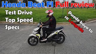 HONDA BEAT 110 FI FULL REVIEW TOP SPEED TEST DRIVE FUEL CONSUMPTION [upl. by Miru]